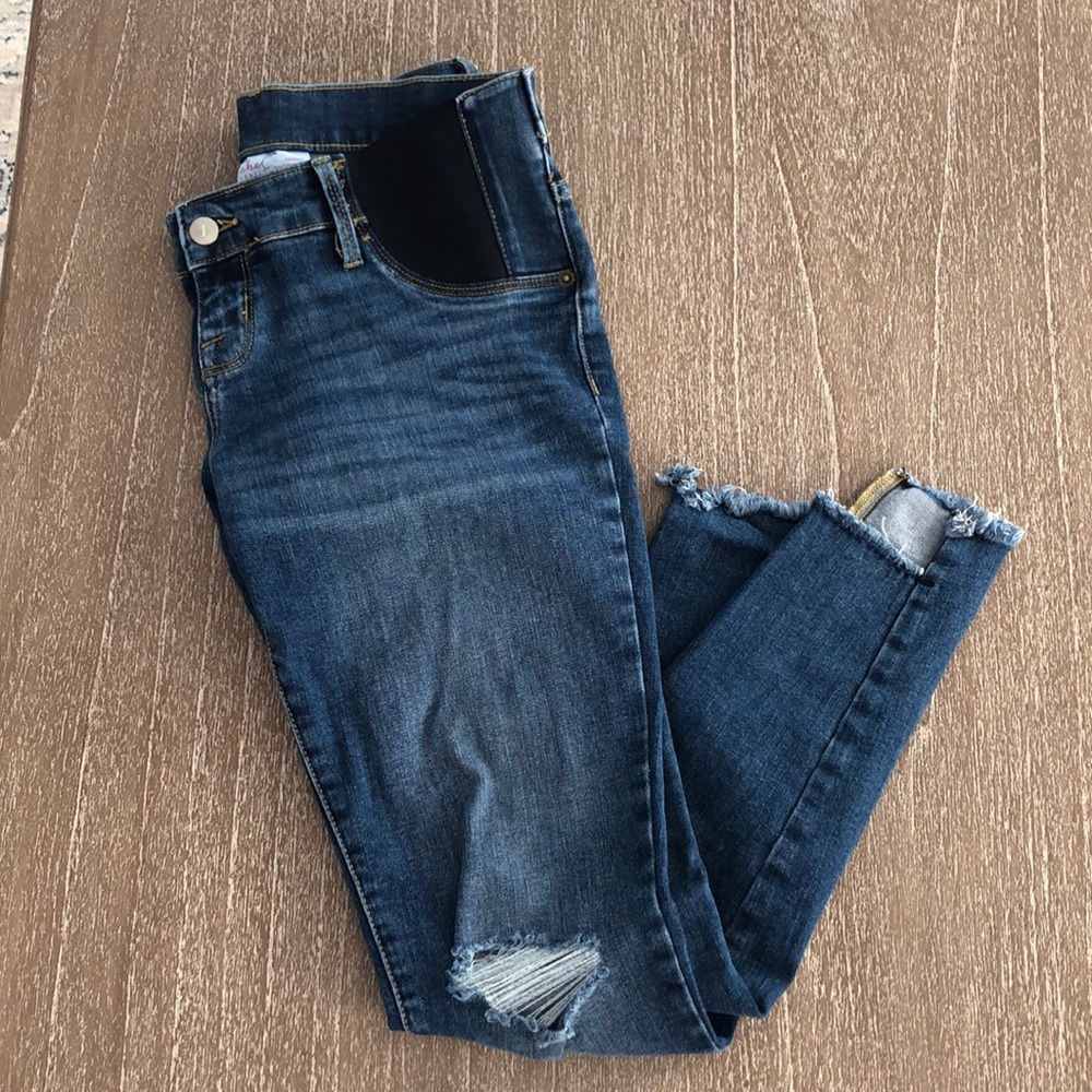 Distressed Maternity Skinny Denim